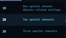 Space Dimension Menu